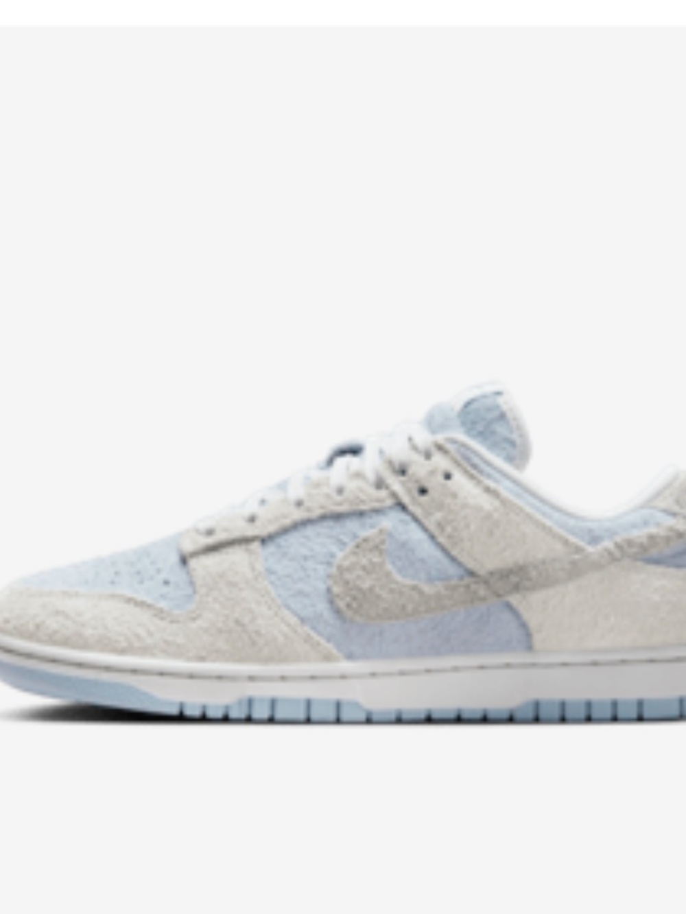 Nike Dunk Low WMNS Light Armory Blue Shaggy Suede Size 6.5